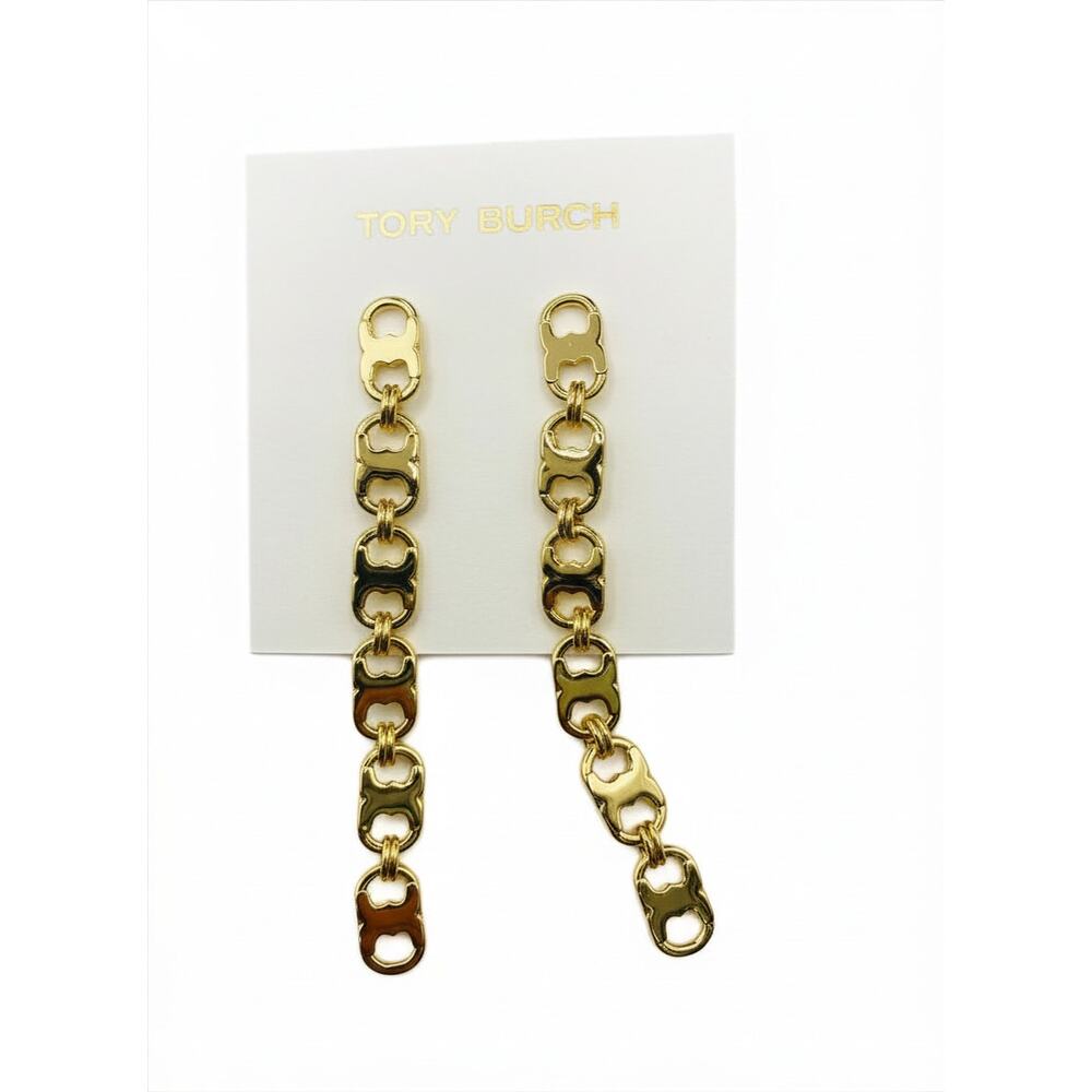 Tory Burch Gemini Link drop Earrings in a gold-tone finish - Picture 4 of 5